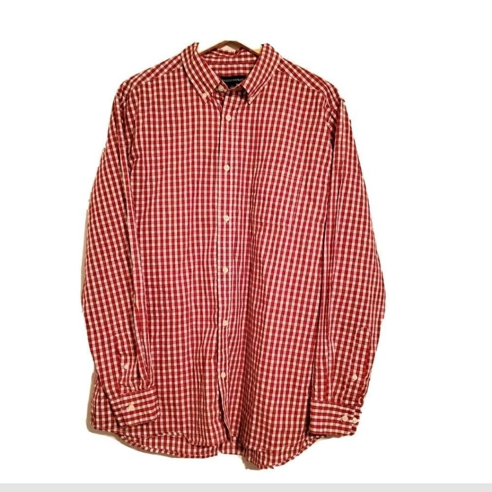 Tricot St. Raphael Red Checkered Print Shi…
